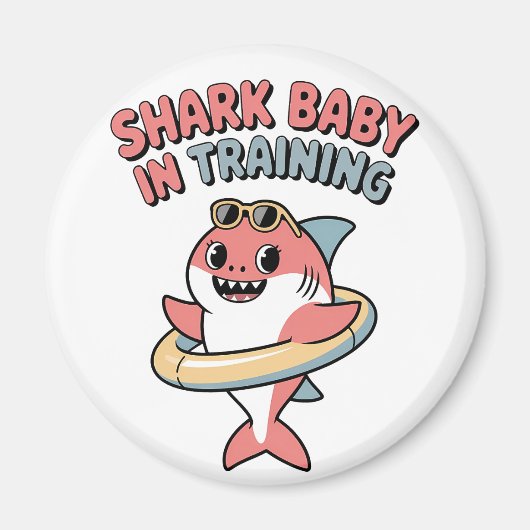 Shark Baby in Training | Kids Magnet (Vorne)