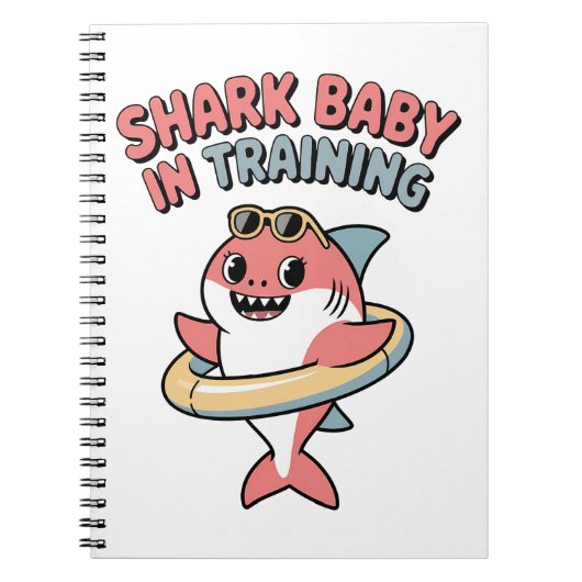 Shark Baby in Training | Kids Notizblock (Vorderseite)