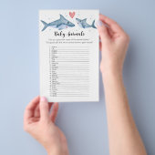 Shark Baby Shower Baby Animals Game Flyer (Handgriff)