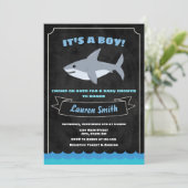 Shark Baby Shower Einladung Baby Shark (Stehend Vorderseite)