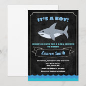 Shark Baby Shower Einladung Baby Shark (Vorne/Hinten)