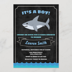 Shark Baby Shower Einladung Baby Shark
