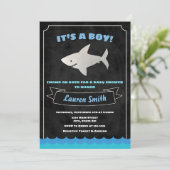 Shark Baby Shower Einladung Baby Shark (Stehend Vorderseite)