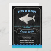 Shark Baby Shower Einladung Baby Shark (Vorne/Hinten)