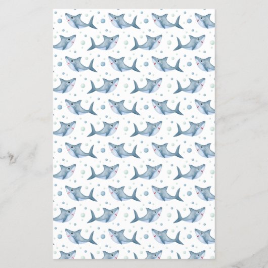 Shark Baby Shower Kinderbuch Emoji Pictionary Flyer (Hinten)