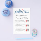 Shark Baby Shower "raten Sie, wer Mama oder Papa"  Flyer (Einzeln)