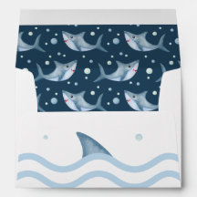 Shark Baby Shower Whimsical Shark Fin Umschläge