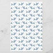 Shark Baby Shower Zeichne Baby Game Flyer (Hinten)