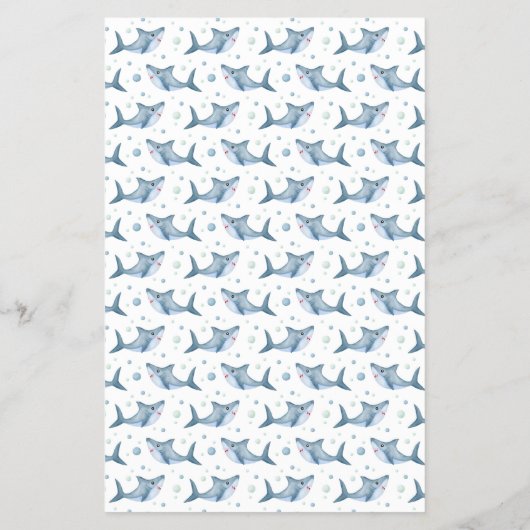 Shark Baby Shower Zeichne Baby Game Flyer (Hinten)