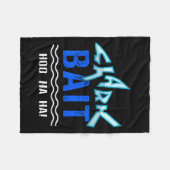 Shark Bait Hoo Ha Ha Funny Funny Shark Of Week Fleecedecke (Vorderseite (Horizontal))