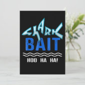 Shark Bait Hoo Ha Ha Funny Shark Lover Geschenke Save The Date (Stehend Vorderseite)