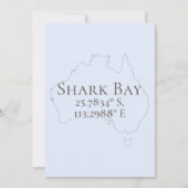 Shark Bay Australien Latitude & Longitude Karte (Vorderseite)