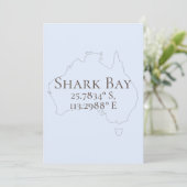 Shark Bay Australien Latitude & Longitude Karte (Stehend Vorderseite)
