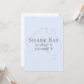 Shark Bay Australien Latitude & Longitude Karte (Vorderseite/Rückseite Beispiel)
