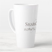 Shark Bay Australien Latitude & Longitude Milchtasse (Linke Ecke)