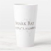 Shark Bay Australien Latitude & Longitude Milchtasse (Vorderseite)