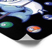Shark Billiard Player I Pool Billiard I Snooker I Poster (Ecke)