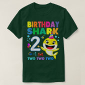 Shark Birthday 2 Years Old 2nd Birthday Matching F T-Shirt (Design vorne)