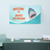 Shark Birthday Banner Pool Party Boy Ocean Splish (Messeveranstaltung)