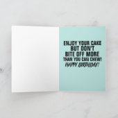 SHARK BIRTHDAY FUNNY KILLER SHARK GREETING CARD KARTE (Innenseite)