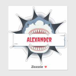 Shark Bite Personalisiert Aufkleber