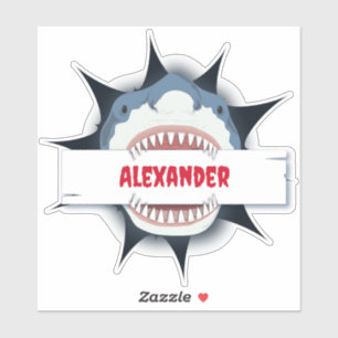 Shark Bite Personalisiert Aufkleber
