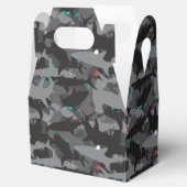 Shark Black & Aquamarin Camouflage Muster Gefällig Geschenkschachtel (Geöffnet)