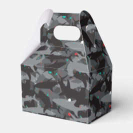Shark Black & Aquamarin Camouflage Muster Gefällig Geschenkschachtel