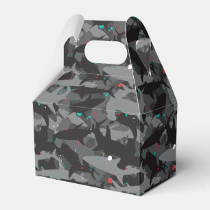 Shark Black & Aquamarin Camouflage Muster Gefällig Geschenkschachtel