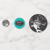 Shark Black & Aquamarin Camouflage Pattern Balloon Konfetti (Vorderseiten)