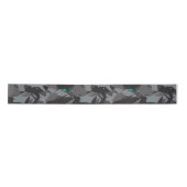 Shark Black & Aquamarin Camouflage Pattern Satinband (Vorderseite)