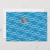 Shark Blue Cool Kindergeburtstag Party Einladung (Rückseite)