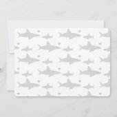 Shark Blue Ocean Post Baby Dusche Einladung (Rückseite)