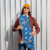 Shark Blue White Skateboard