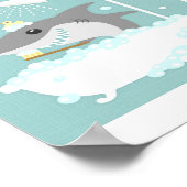 Shark Bubble Bath Poster drucken (Ecke)