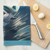 Shark Bump and Bite Geschirrtuch (Viertel Falte)