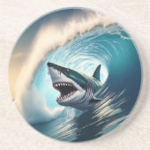 Shark Bump and Bite Getränkeuntersetzer (Vorne)