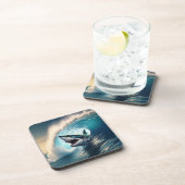 Shark Bump and Bite Getränkeuntersetzer (Rechte Seite)