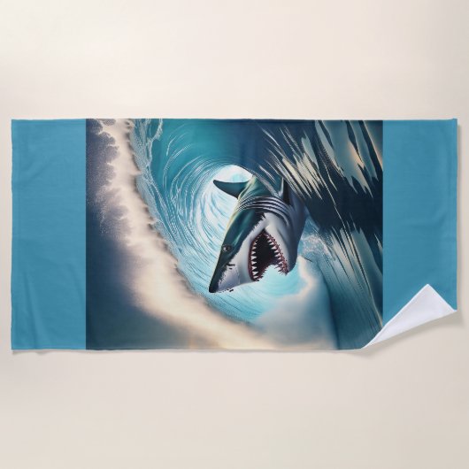 Shark Bump and Bite Strandtuch (Vorderseite)