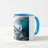 Shark Bump and Bite Tasse (VorderseiteRechts)