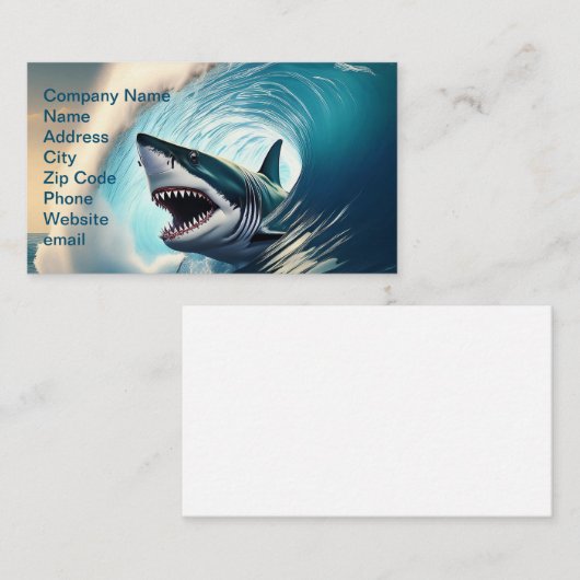 Shark Bump and Bite Visitenkarte (Vorne/Hinten)