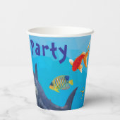 Shark Children Party Paper Cup Pappbecher (Rückseite)