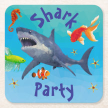 Shark Children Party Paper Untersetzer