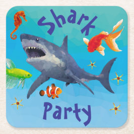 Shark Children Party Paper Untersetzer