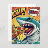 Shark Chomp Pizza! Postkarte (Vorne/Hinten)