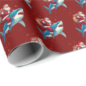 Shark Christmas Geschenk Wrap Geschenkpapier (Rolleneckpunkt)