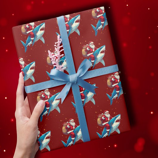 Shark Christmas Geschenk Wrap Geschenkpapier