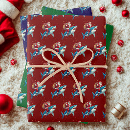Shark Christmas Geschenk Wrap Geschenkpapier Set