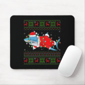 Shark Christmas Lights Santa Costume Ugly Xmas Swe Mousepad (Mit Mouse)