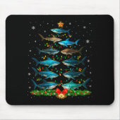 Shark Christmas Tree Ornament Funny Shark Lovers X Mousepad (Vorne)